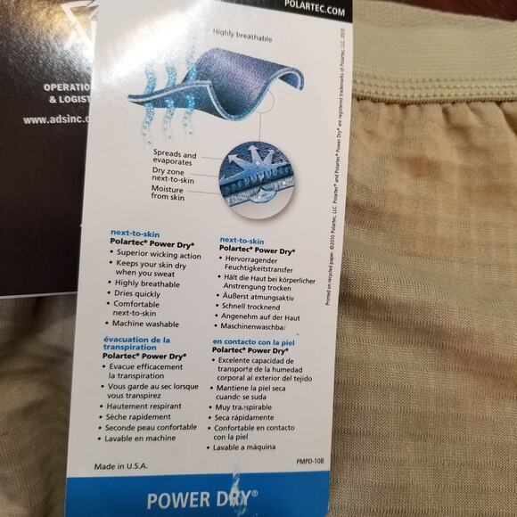 NWT U.S. Army ADS Midweight Cold Weather (Gen III) Drawers Size S-Small-Regular - Picture 7 of 10